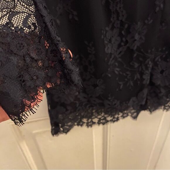 NBD Delilah Lace Long sleeve Sheer Overlay Mini BodyCon Sheath Dress - Picture 11 of 16